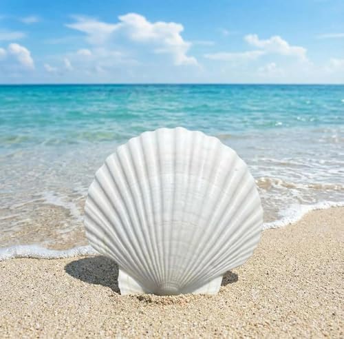 HappyFiller 12PCS Natural Seashells 2-3 Inch,White Sea Scallop Shells for Crafts,Painting,Beach Theme Party,Wedding Centerpieces Decor, Aquarium Fish Tank,Vase Filler,Home Decoration - color: White/2-3 in