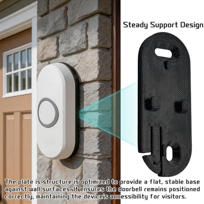2PCS Replacement Mounting Plate for Honeywell DCP311, DCP511 and DCP911 Doorbells, Doorbell Backplate Brack（Black）