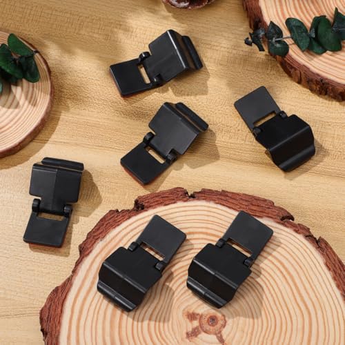 6pcs Reptile Cage Lock Clips, Terrarium Locking Lid Clips for Feeding Tanks, Black Plastic Buckle Latches for Reptile Breeding and Escape Prevention