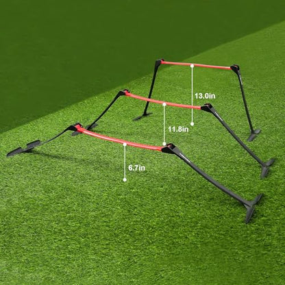 Premium Adjustable Collapsible Hurdle and Agility Ladder Set