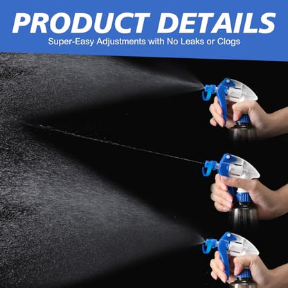 Hushee 48 Pack 28-400 Replacement Trigger Spray Nozzles Only, Heavy Duty Bottle Sprayer for Industrial Home Use, Fit for 32 oz, 16 oz, 8 oz Plastic and Glass Bottles (Blue) - color: Blue