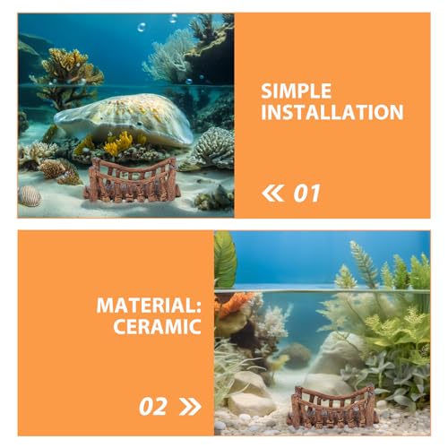 Toddmomy 2PCS Mini Artificial Bridge: Ceramics Bridges Aquarium Ornament - Bonsai House Garden Decor Fish Tank Ornament Micro Landscape