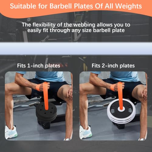 Arm Wrestling Training Loading Strap, Ideal for Wrist Forearm and Biceps Workouts Muscle Strength Workouts Tools Suitable for Home and Gym Training for 1-2 inches Barbell Plates