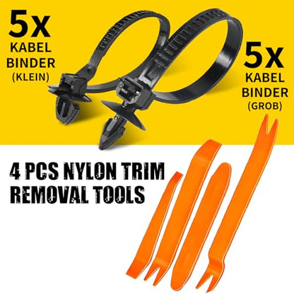 MIKKUPPA 635PCS Car Push Retainer Clips - 16 Sizes Nylon Bumper Fender Plastic Rivets Automotive Clips Auto Fasteners with 10 Cable Ties and Fasteners Remover Replacement for Toyota GM Ford Honda