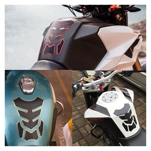 3D Fuel Tank Sticker for Motorcycle Tank Pad Fish Bone Mat Oil Gas Tank Protector Motorcycle Cover Decal Decoration Gas Stickers Decals