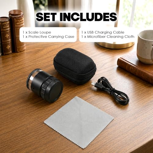 10X Jewelry Loupe with 5 LED & 5 UV Lights, Rechargeable Handheld Magnifier, Adjustable Focus K9 Optical Glass Lens for Coins, Stamps, Diamonds, and Professional Precision Inspection