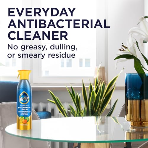 Pledge Antibacterial Multisurface Cleaner Spray, Fresh Citrus, 9.7 oz, 1 pk - size: 9.7 Fl Oz (Pack of 1)
