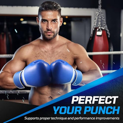 Flexzion Boxing Sparring Training Gloves Pro Muay Thai Kickboxing Heavy Bag Punching Mitts Wrist Wrap Full Contact Combat Sport Protective Hand Gear Martial Art Supply for Women & Teens, 10Oz - color: Blue