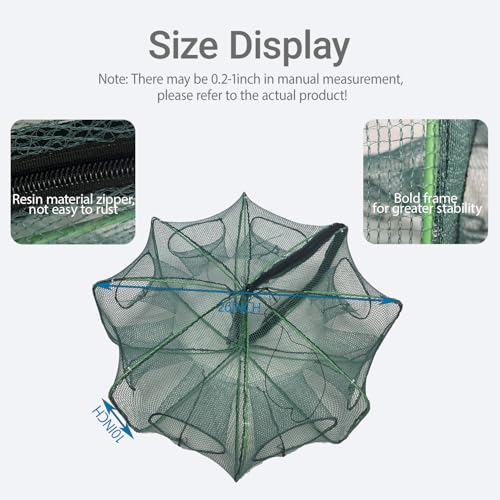 Foldable Minnow Trap,Crab Trap,Fishing Net,Bait Cage for Crabs Minnow Lobster Shrimp Crawfish