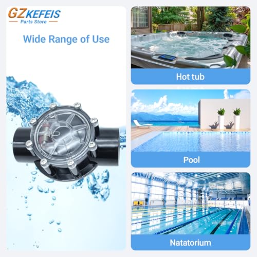 7235 Check Valve Replacement for Jandy 1-1/2-Inch to 2-Inch 180-Degree, Straight Through Flow Compatible with Pool and Spa Systems