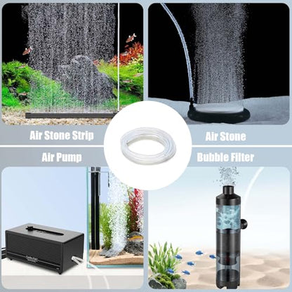 Aquarium Silicone Airline Tubing Odorless Anti-Fall-Off Air Hose 6Ft 3/16" (4mm) ID for Fish Tank Air Pump Air Stone and Bubble Filter