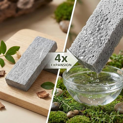 Mini Mop Self Squeeze Small Sponge Mop | 15cm Sponge Portable Mini Mop for Kitchen Counter and Car Interior with Extended 33cm Gloves 3 Sponges 5 Compressed Cloths
