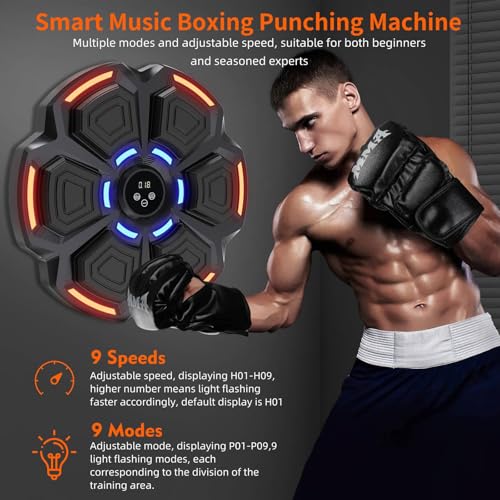 Music Boxing Punching Machine for Adults - 9 Modes & 9 Speeds Bluetooth