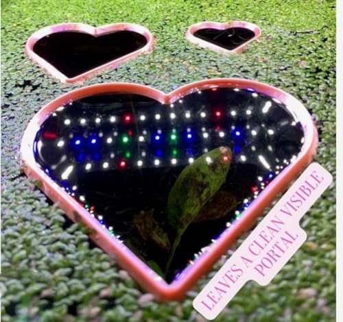Heart Shaped Aquarium Feeding Ring, Floating Fish Feeding Ring for Fish Tank, Aquatic Plant Feeding Frame, Betta Shrimp Feeding Station, Cute Heart Aquarium Accessory Decor (Medium) - size: Medium