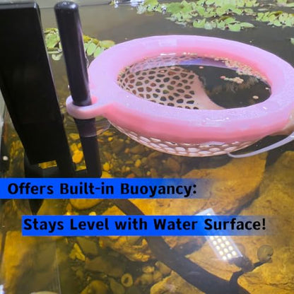 Fish Tank Floating Betta Hide，Betta or Shrimp Burrows and Hammock, Fish and Shrimp Feeder，Multifunctional Aquarium Accessories，Anchorable Location (Pink) - color: Pink