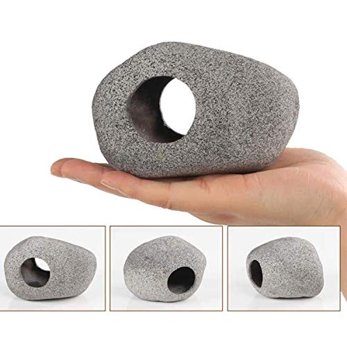 Norgail Aquarium Stone Hideaway Ornament Cichlid Shrimp Breeding Hiding Cave (Large) - size: Large