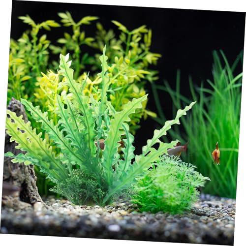 ORFOFE 2Pcs Aquarium Fish Tank Plants Fake Grass Decoration for Desktop Fish Tanks for Home Office Wedding Decor and Enhances Aquarium Aesthetics
