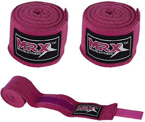 Boxing Hand Wraps 100% Cotton Multi Colors Great for MMA Boxing Muay Thai Kick Boxing Training Wris Support Wraps 180 Inches Length - color: Burgunday