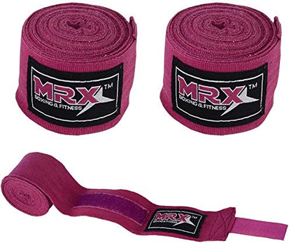 Boxing Hand Wraps 100% Cotton Multi Colors Great for MMA Boxing Muay Thai Kick Boxing Training Wris Support Wraps 180 Inches Length - color: Burgunday