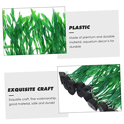 VICASKY 10Pcs Compact Fake Plant Aquarium Decoration Lifelike Desktop Aquarium Grass Stylish Fish Tank Accessories for Aquatic Landscape Safe for Fish and Water Quality