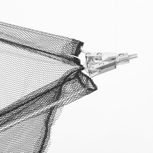 VILLCASE Foldable Detachable Triangular Fish Catch Basket Head, Stainless Steel Solid Mesh Replacement Net for Fishing, 50cm Diameter X 30cm Depth, Practical Fishing Catching Tool