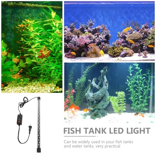 balacoo Aquarium LED Light, Full Spectrum Hidden Fish Tank Light for Aquarium Landscaping, Plants Grow, 8W (US Plug)
