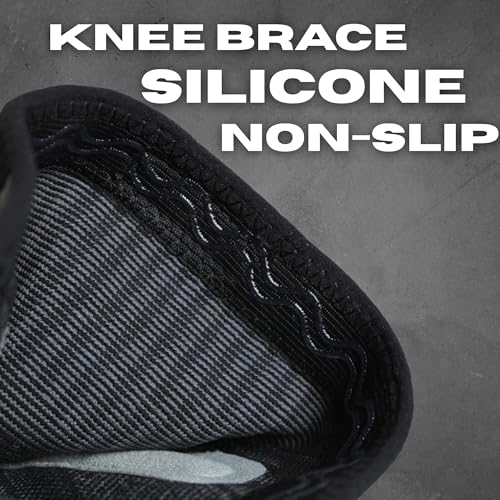 Tenace BJJ Knee Brace – Compression Knee Pad with Side Stabilizers & Gel Pad for Grappling, Jiu Jitsu, MMA, Wrestling, Judo & Muay Thai (Black, X-Large) - color: Black, size: X-Large