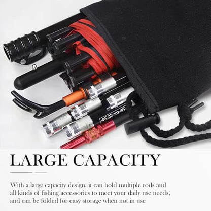 Fishing Rod Bag, Portable Fishing Pole Case, Pole Cover for Fishing Gear and Equipment, 31.4 x 7.4 x 0.4Inch