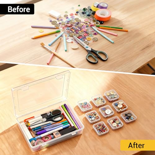 Bead Organizer Box, 60 Pcs Small Beads Storage with 168 Label Stickers, Clear Plastic Small Containers for Jewelry Making, Diamond Painting, DIY Art Crafts, Bracelet Making, Seeds (2 Pack) - color: 2-Pack 60 Pcs