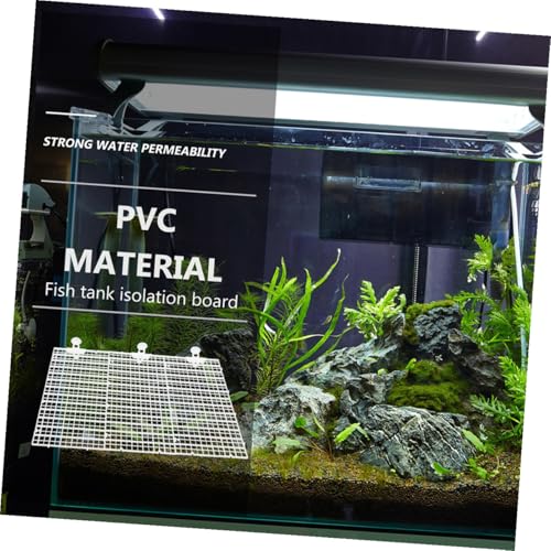 Totority Fish Tank Divider Board with White Plastic Panels and Suction Cups Aquarium Isolation Screens for Separating Fish Suitable for Betta and Aquatic Tank Separation