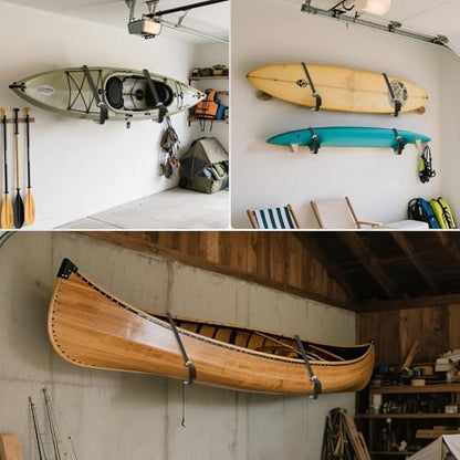 Kayak Storage Rack 120LB Wall Mounted Kayak Hook - style: Square Tube