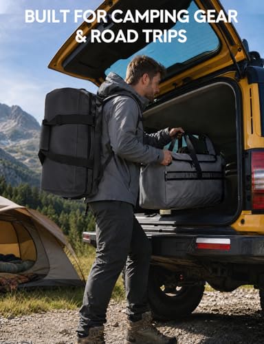 Haimont Heavy Duty Outdoor Gear Duffel Backpack, Black - color: Black, size: 60L