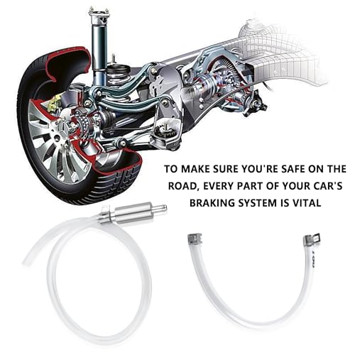 Car Brake Bleeder Hose with One Way Check Valve,Durable Brake Fluid Bleeder Hoses Replacement,Universal Brake Bleeder Tool Car Accessories for Car Motorbike Bike (1 Set)