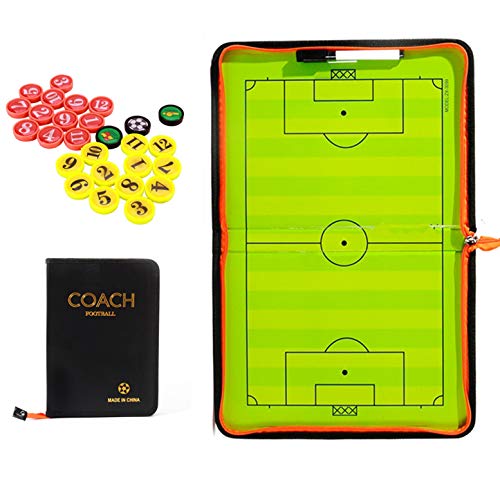 Pure Vie Portable Magnetic Soccer Coaching Board Football Tactics Clipboard - color: 16.54'' X 11.32''