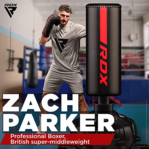 RDX Boxing Gloves, Pro Training Sparring, Maya Hide Leather, Muay Thai MMA Kickboxing, Men Women Adult, Heavy Punching Bag Focus Mitts Pads Workout, Ventilated Palm, Multi Layered, 8 10 12 14 16 18 Oz - color: BLACK, size: 10 OZ