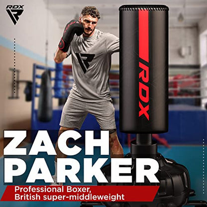 RDX Boxing Gloves, Pro Training Sparring, Maya Hide Leather, Muay Thai MMA Kickboxing, Men Women Adult, Heavy Punching Bag Focus Mitts Pads Workout, Ventilated Palm, Multi Layered, 8 10 12 14 16 18 Oz - color: BLACK, size: 12 OZ