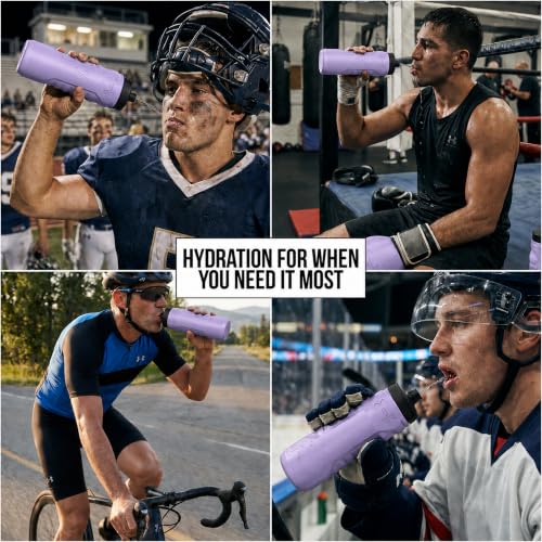 Under Armour Squeeze Water Bottles, 32 oz Water Bottles, Sideline Sports Water Bottle with Quick-Shot Lid, Quick & Easy Hydration, Gym Water Bottles, Squeeze Bottle, 1 32oz Bottle - color: Octane