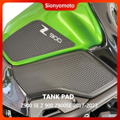 Fuel Gas Tank Pad Protector Stickers Decal Set Compatible with z900 Z900SE 2017 2018 2019 2020 2021 2022 2023- Anti-Slip Protective Kit, Black | 4-Piece