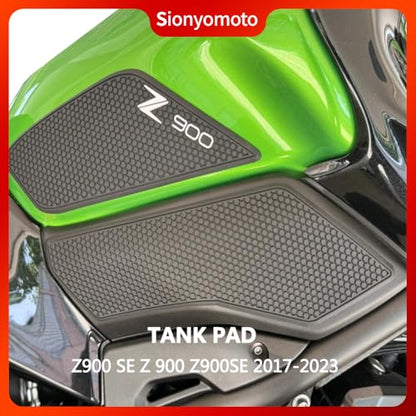 Fuel Gas Tank Pad Protector Stickers Decal Set Compatible with z900 Z900SE 2017 2018 2019 2020 2021 2022 2023- Anti-Slip Protective Kit, Black | 4-Piece