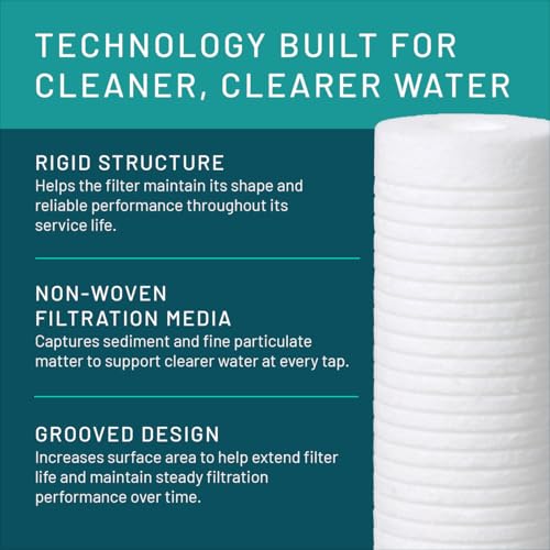 3M Aqua-Pure AP110 2-Pack Whole House Replacement Water Filter Cartridges, 5 Micron Sediment Reduction, for use with AP11T or AP101T Housing - style: AP110 (2-pack), 5 micron sediment