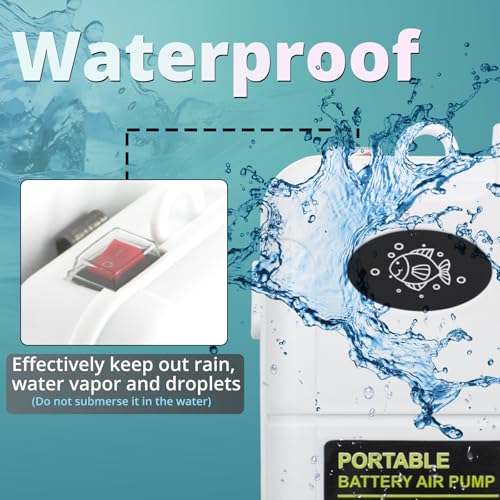 Mini Aquarium Portable Battery Air Pump for 6 Gallon Fish Tanks Aerator Pump with Bracket Airline Tubing Air Stone Control Vale and Check Valve Accessories