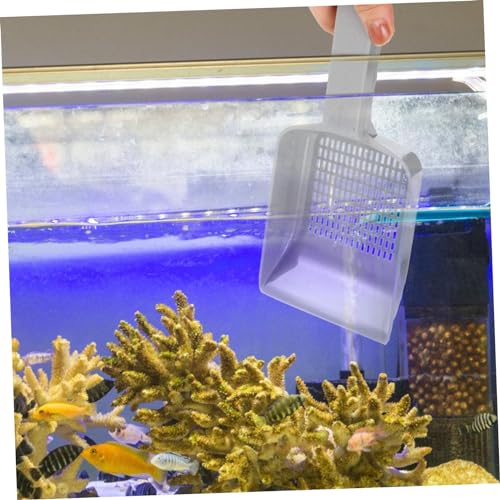 WOONEKY Aquarium Sand Scoop Drainage Sediment Cleaning Shovel for Fish Tanks Gravel Tool for Easy Aquarium Maintenance