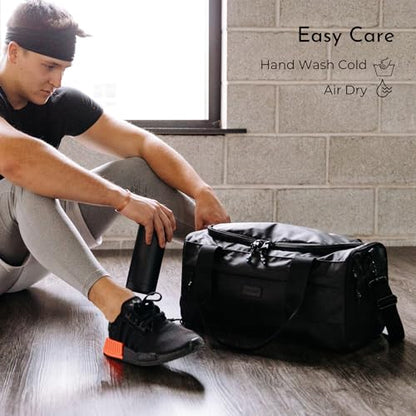 Vooray Boost Small Gym Bag for Women and Men, 23L, Matte Black - color: Matte Black
