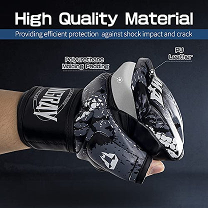Punch Bag Training Gloves, LangRay MMA Grappling Gloves for Sparring Martial Arts Boxing Training for Adults and Kids - size: Small, style: MMA