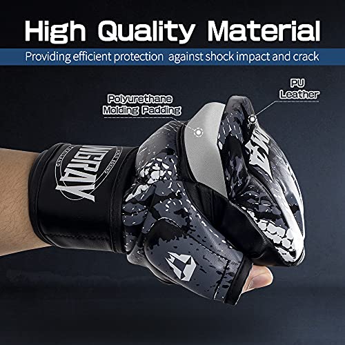 Punch Bag Training Gloves, LangRay MMA Grappling Gloves for Sparring Martial Arts Boxing Training for Adults and Kids - size: Medium, style: MMA