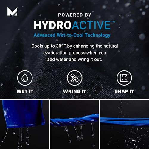 MISSION Cooling Hoodie Towel, Evaporative Cool Technology, Cools Instantly When Wet, UPF 50 Sun Protection, Contours Your Head to Stay in Place, Great for Sports, Fitness, Gym - color: White