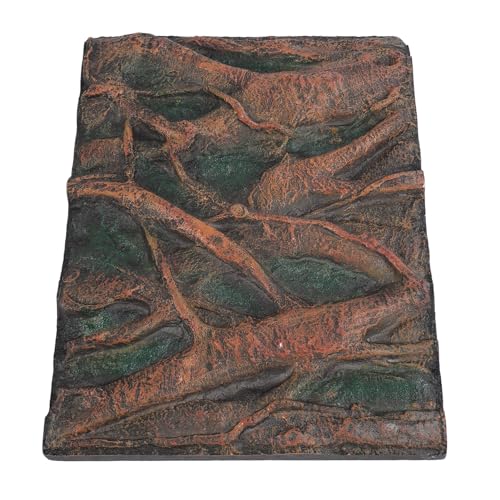CDQL Aquarium Terrarium Background, Multipurpose 3D Reptile Background, Foam Aquarium Decor Backgrounds, Easy to Assemble for Reptiles Lizard Fish Frog (H)