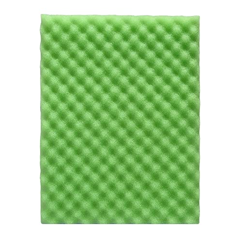 4 Pack Aquarium Filter Media Bio Sponge Pad 16 x 12 x 1 inch, Fish Pond Foam Filter 20/30/40 PPI (Green 40ppi 4pack)