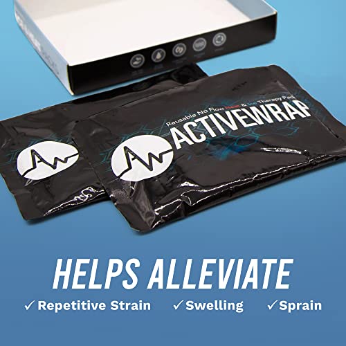 ActiveWrap Ultra Flex Ice & Heat Pack, Small (4.5" x 6.5") – Gel Ice Packs Reusable for Wrist & Foot Wraps, Hot & Cold Therapy, Flexible No-Flow Gel, Includes Nylon Protective Pouch (2 Count) - size: Small (4.5” x 6.5”)
