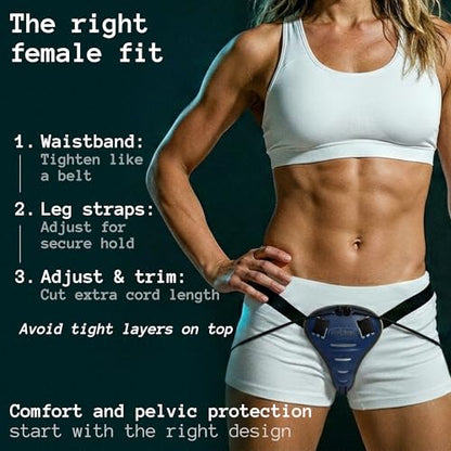 lobloo Free Female Patented Athletic Pelvic Cup Protection for the Close-up Sports and Stand up Activity Like MMA, Grappling, BJJ, Krav MAGA, Horse Riding, MTB, BMX. One Size +9yrs